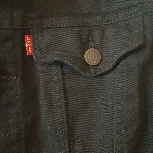 Levi’s black denim Jean jacket size medium youth - Picture 3 of 9